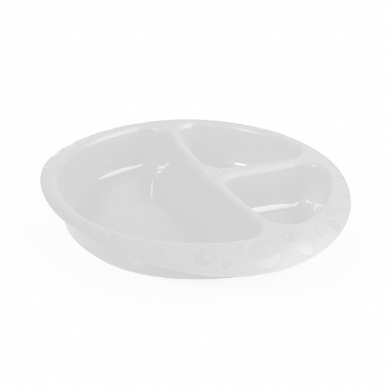 White Plate With Divisions For Babies BPA Free